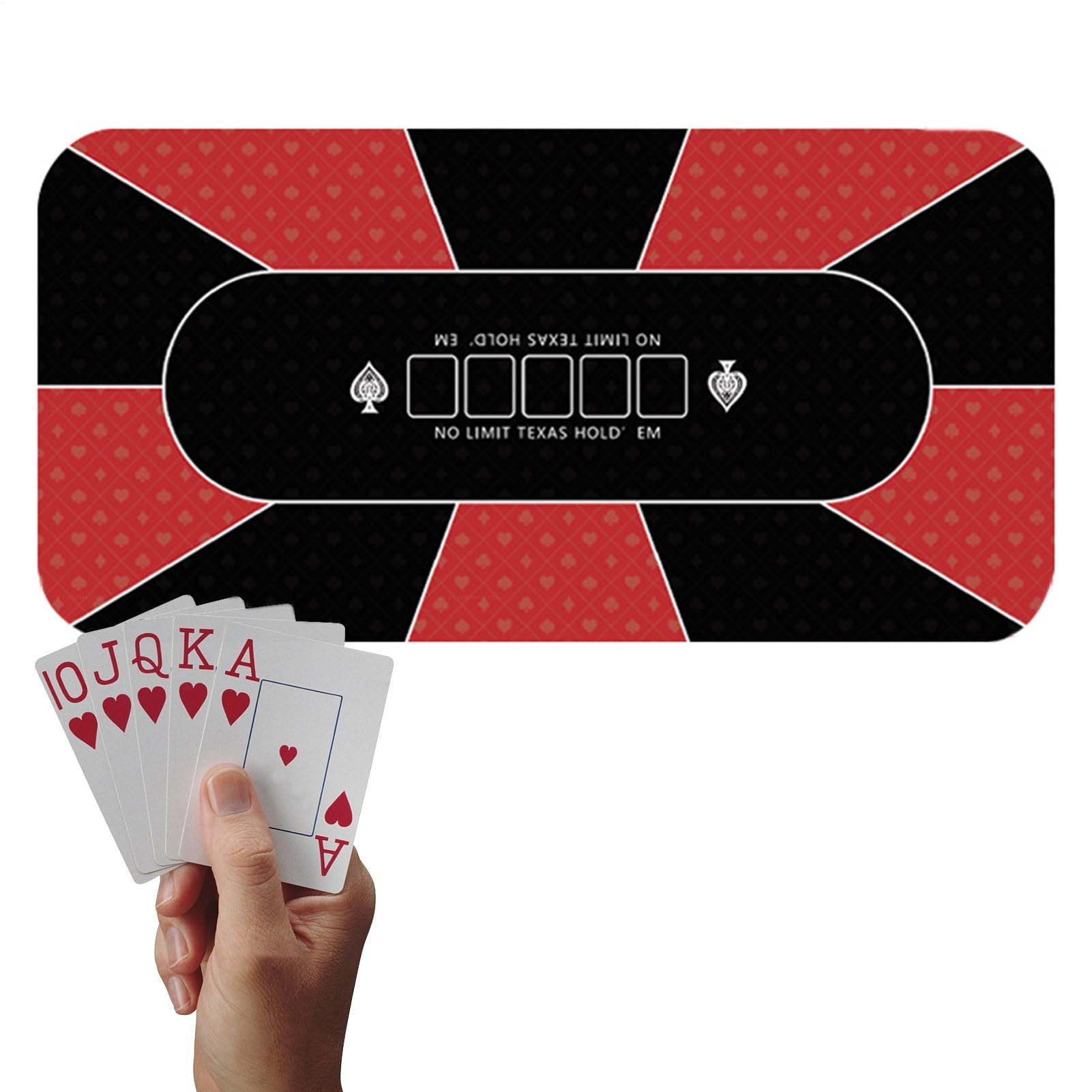 Générique Obrus pokerowy, obrus - Holdem mata pokerowa 120 x 60 cm | Antypoślizgowe pokrowce na stół z kart, mata na stół do pokera Texas Holdem Poker, gry karciane