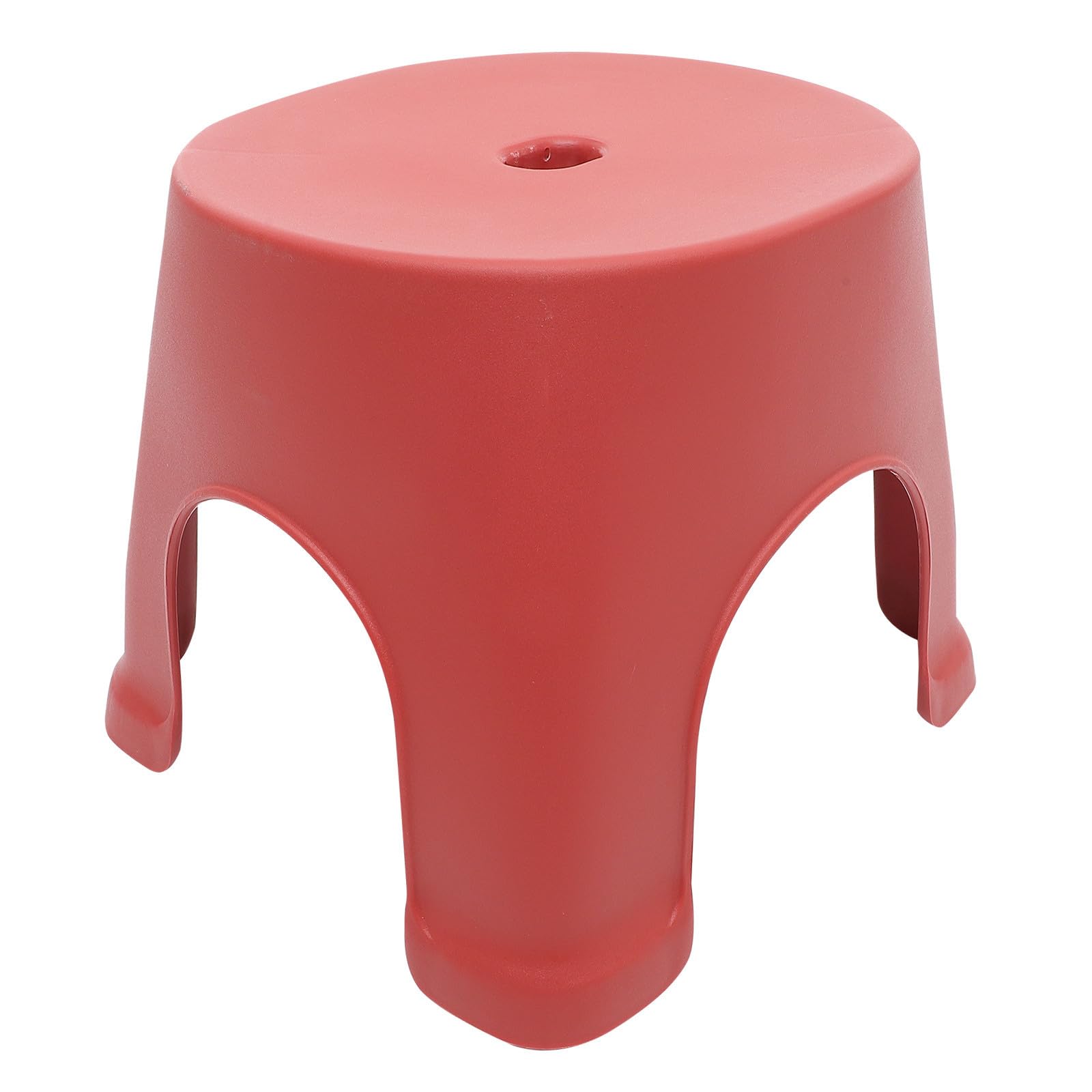 PRETYZOOM Non-slip Plastic Step Stool Lightweight Pp Material Compact Pink Stool for Kitchen and Dorm Use with Stable Anti-slip Feet