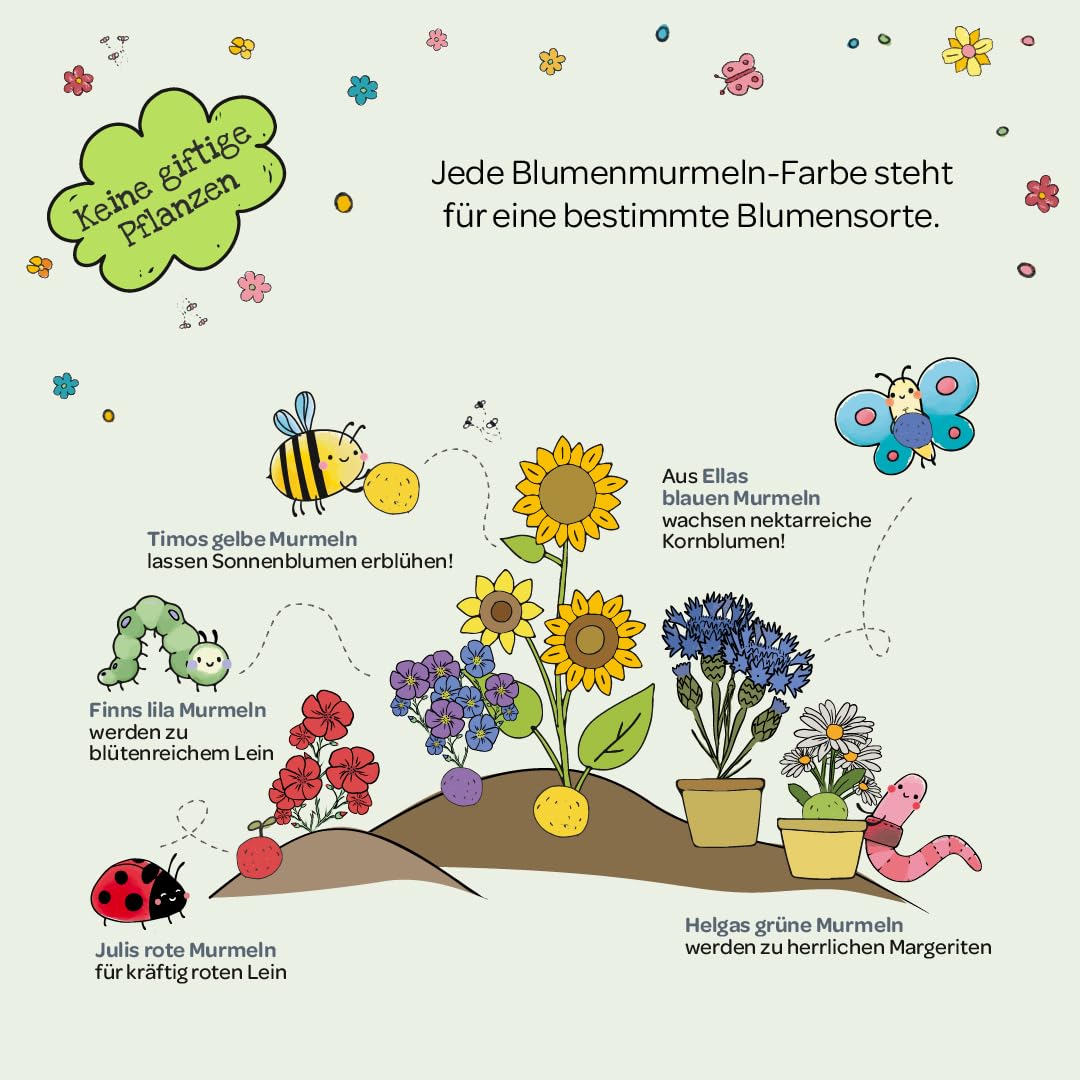 Lot de 100 billes de fleurs colorées « Mon aventure naturelle », bombes à graines roulées à la main, colorées, parfaites pour les anniversaires d'enfants, cadeau pour enfants, 100 % écologique et