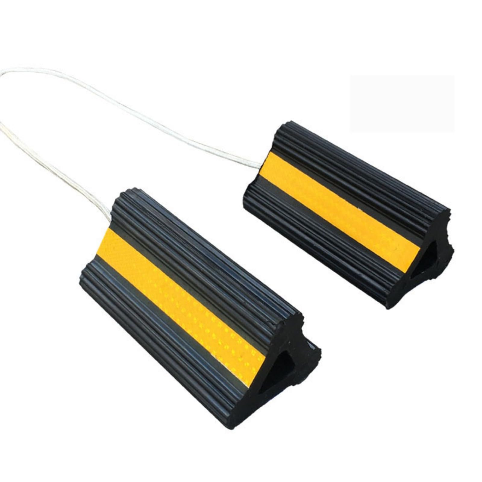 Calzas antideslizantes para varios vehículos. Uso en casos de emergencia, juego de tapones de goma para coches, motos, camiones, terrenos, uso de cuña de aparcamiento de goma fuerte para