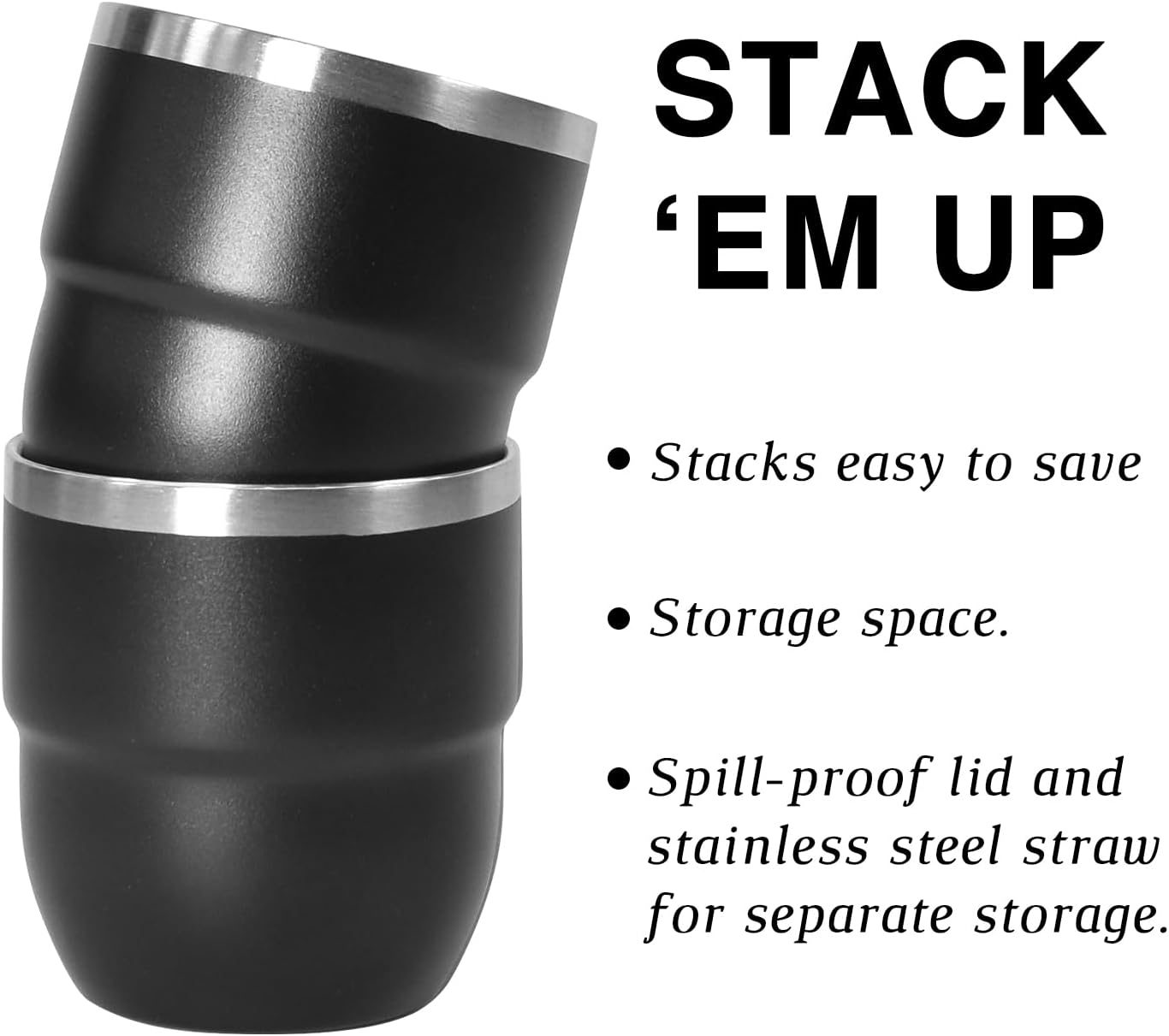 4 oz Espresso Cup, Ceramic-Lined 18/8 Stainless Steel Coffee Cup for Espresso Machine, Reusable & Stackable Double-Wall Vacuum Insulated Tea Cups, Dishwasher Safe, 4 Pack 4 Colors - Image 2