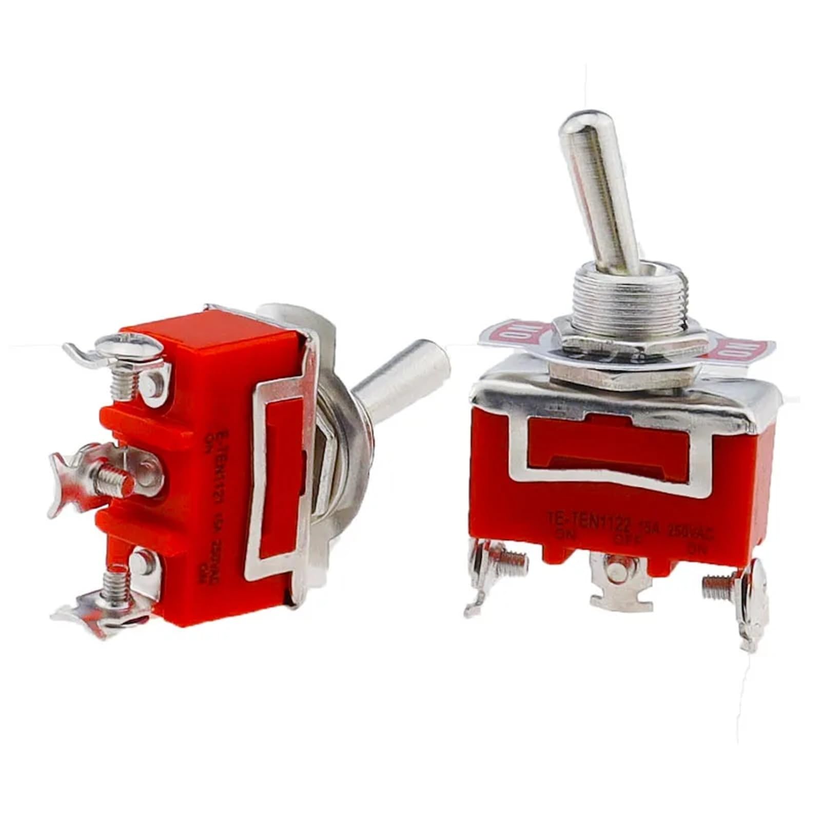 Interruptor de palanca 15A 250V de 2 pines modelo 1121 para control ON-OFF de un circuito 6