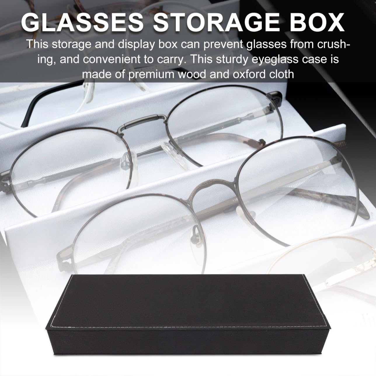 Hochwertige Brillenaufbewahrungsbox mit Fächern Eleganter Sonnenbrillen Organizer für Damen und Herren Staubdichtes Design für Stilvolle Präsentation und Praktische Nutzung