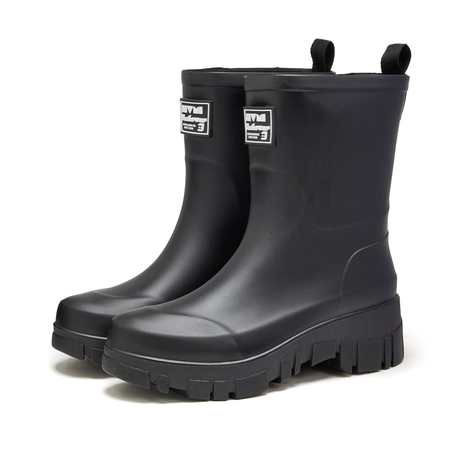 AONEGOLD Botas de Agua Mujer Media Lluvia Botines Antideslizante Impermeable Boots de Caucho Moda Flexible Jardín Trabajo