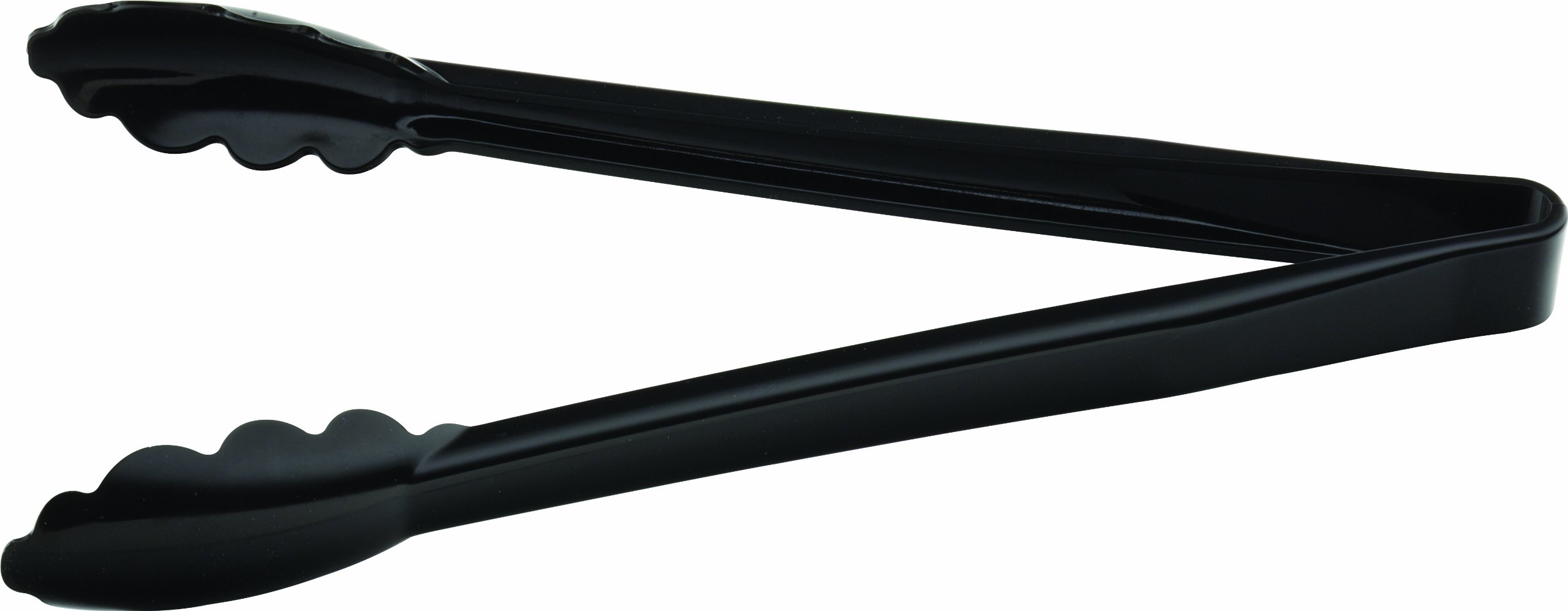 Carlisle FoodService Products471203 Carly Salad Tong, 12" Utility Tong, Black, 12 Pack