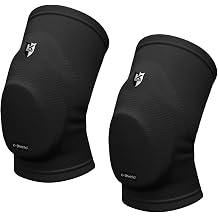 K-Shield Knee Pads for Wrestling, Jiu Jitsu, MMA, Muay Thai, Judo | Wrestling Knee Pads, Thick Padding Anti-Slip Knee Sleeves, Protective Knee Gear for men ,women, youth BLACK S/M
