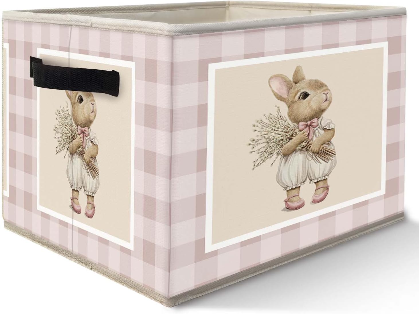 Amazon.com: Likjad Bunny Nursery Storage Bins Basket, Toybox for Girls ...