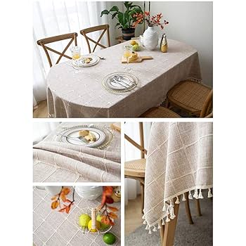 Amazon｜テーブルクロス 撥水加工 楕円形 130x220㎝ テーブル