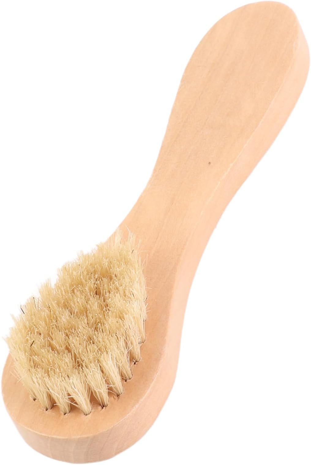 Wooden Handle Face Brush for Exfoliating & Cleaning - Soft Skin Brush Tool for Face, Neck, Hands, & Feet, Ergonomic Design