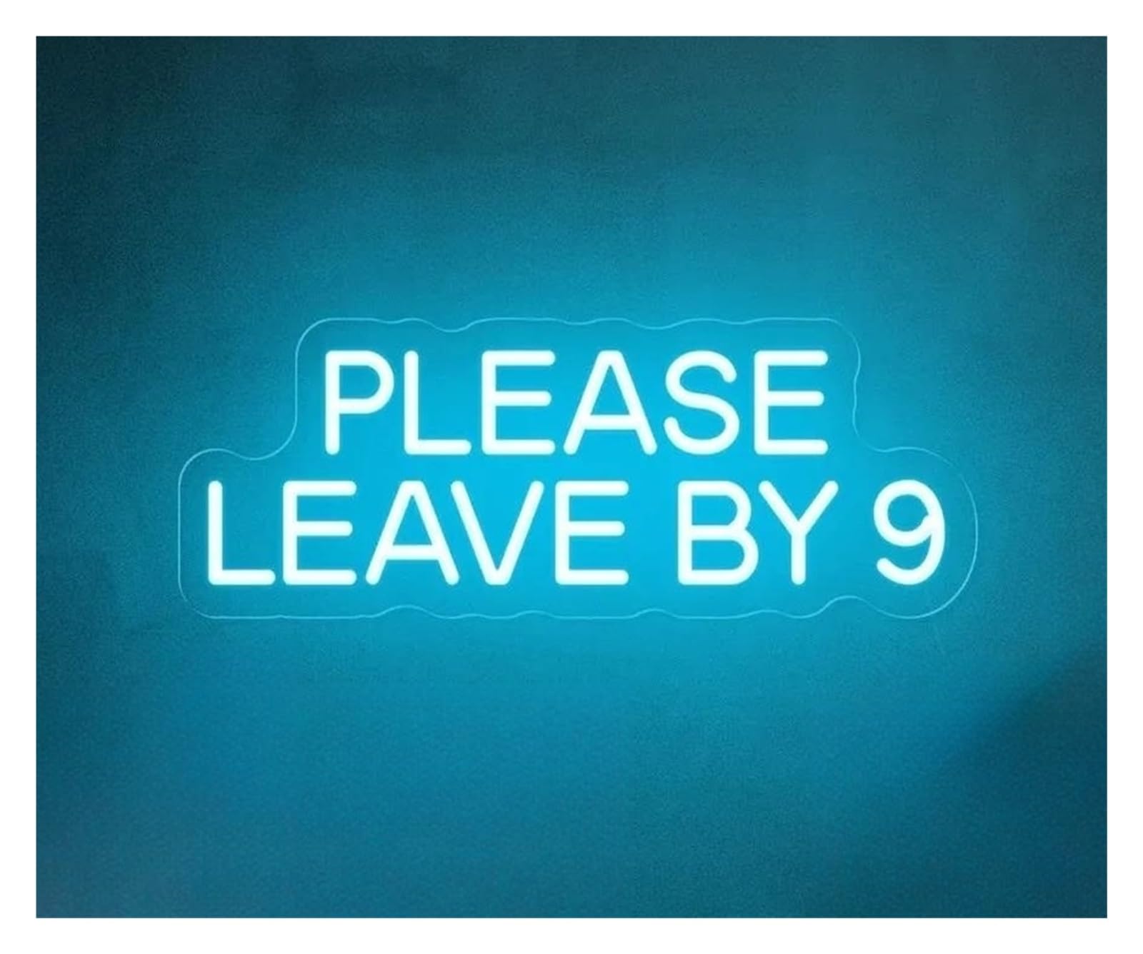SHOUXI Sign Lamp Please Leave By 9" Neon Sign, Home Party Hall Wall Decor, Graduation Party Decor 45x16cm(Blue)