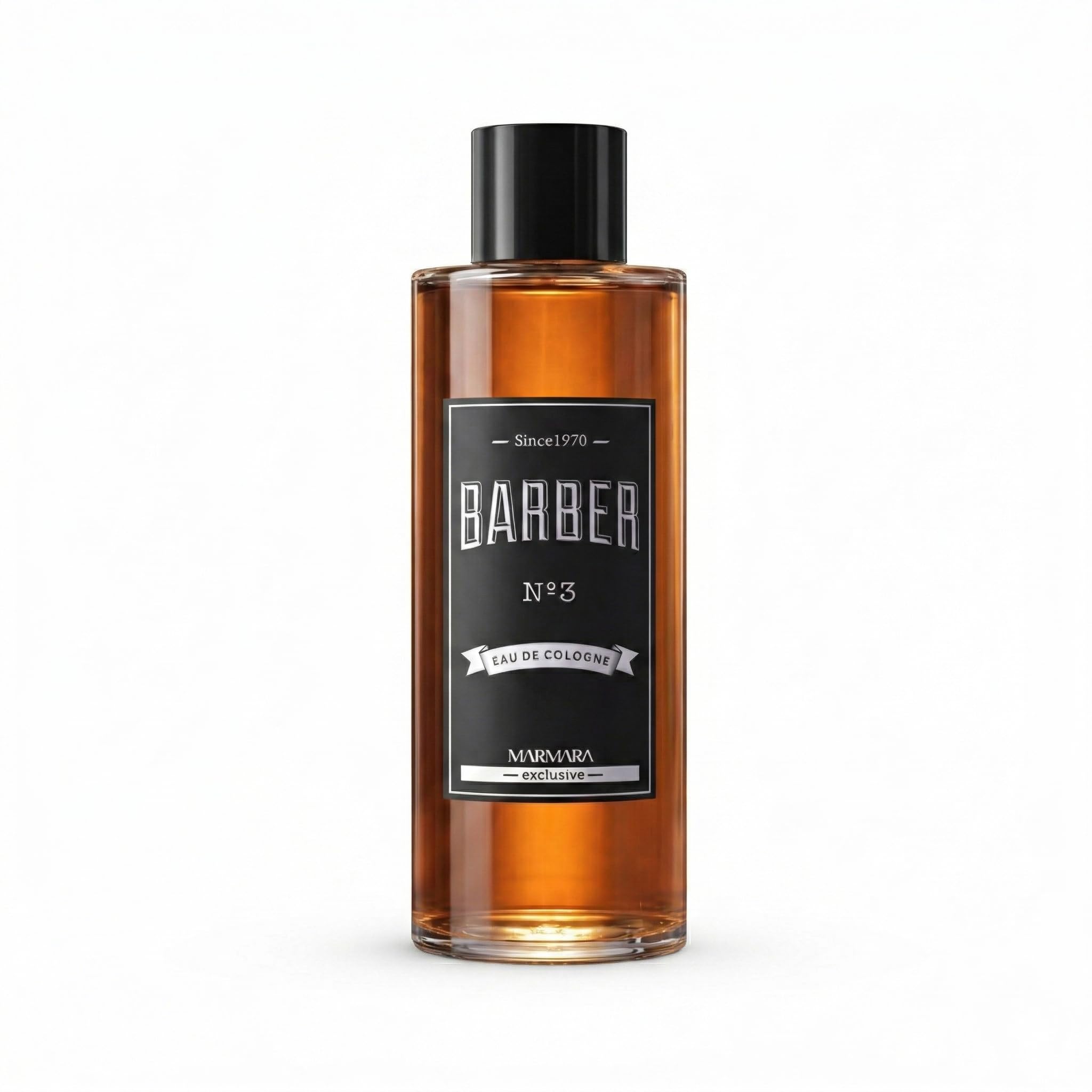 Barber Marmara No.3 Aftershave dla mężczyzn, turecka woda kolońska, odświeżająca i łagodząca, nawilżająca i oczyszczająca. Zapach skórzany, cedrowy i paczulowy. Długotrwały, 500ml