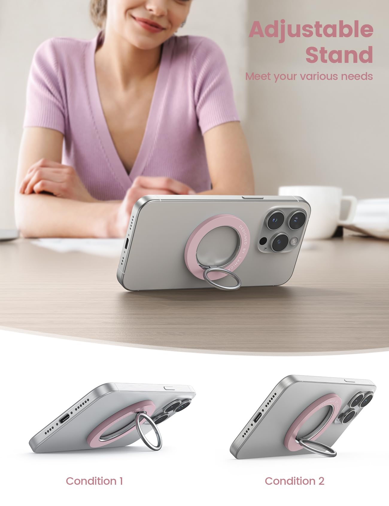 Supporto Magnetico Per Telefono MagSafe – Rotazione 360°, Anello Da Dito, Compatibile Con IPhone 17/16/15/14/13/12 E Android