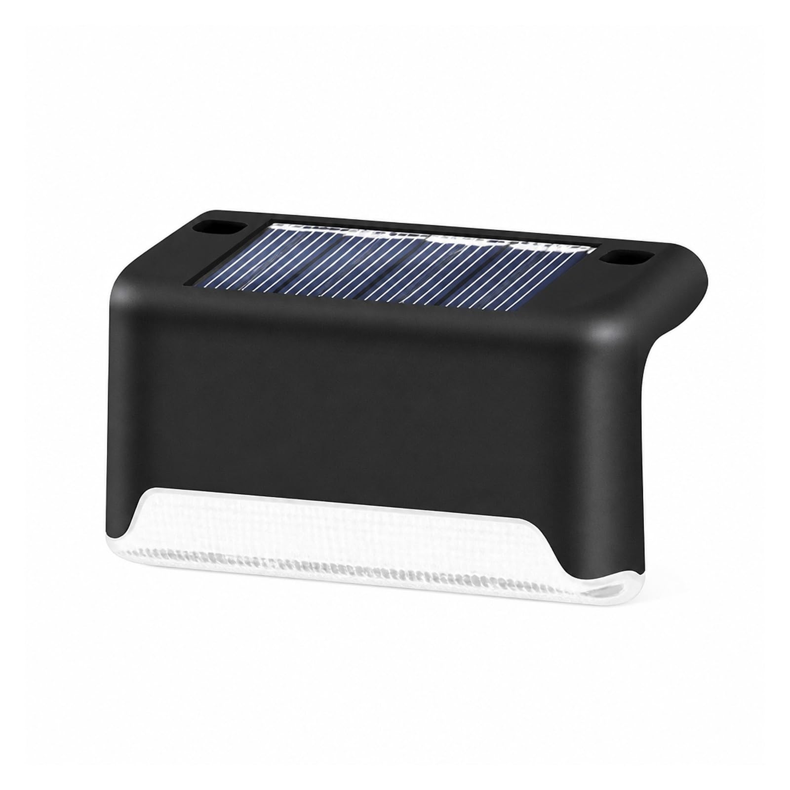 In Ground Lights, Solar Deck Lights Outdoor Step(Black Shell-Warm,8Pcs)