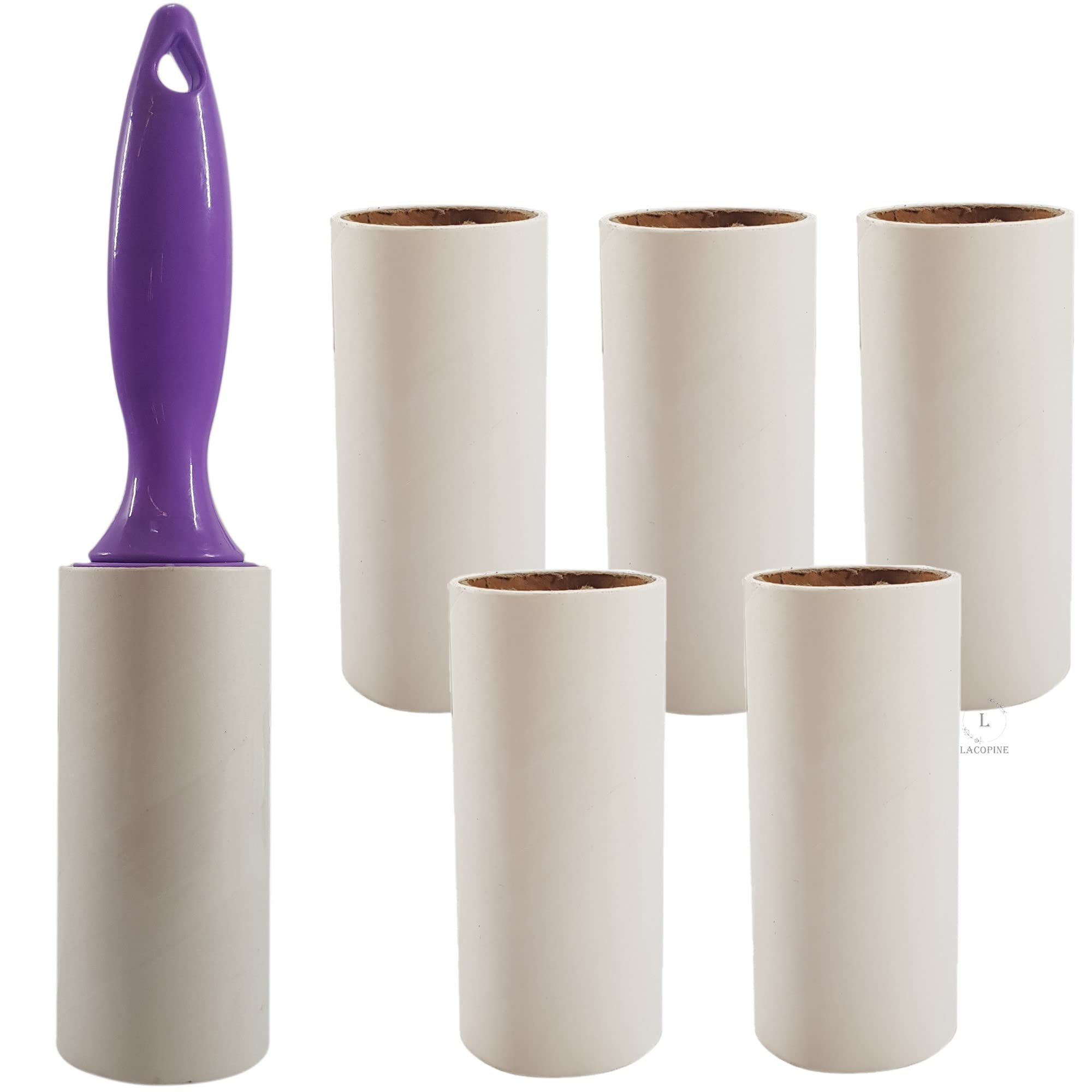 LACOPINE Lint Rollers Set for Clothes Furniture, Clothing, Carpet, Pet Hair Removal and More, 1 Handle with 5 Refills, 180 Total Sheets (Purple) (B0B1Y8TLY1) Amazon Price History, Amazon Price Tracker