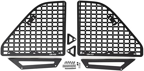 Miniatura 9 de DV8 Offroad Paneles de almacenamiento Molle para ventana trasera para Jeep Wrangler JL 2018-2023 de 4 puertas | Incluye paneles laterales del
