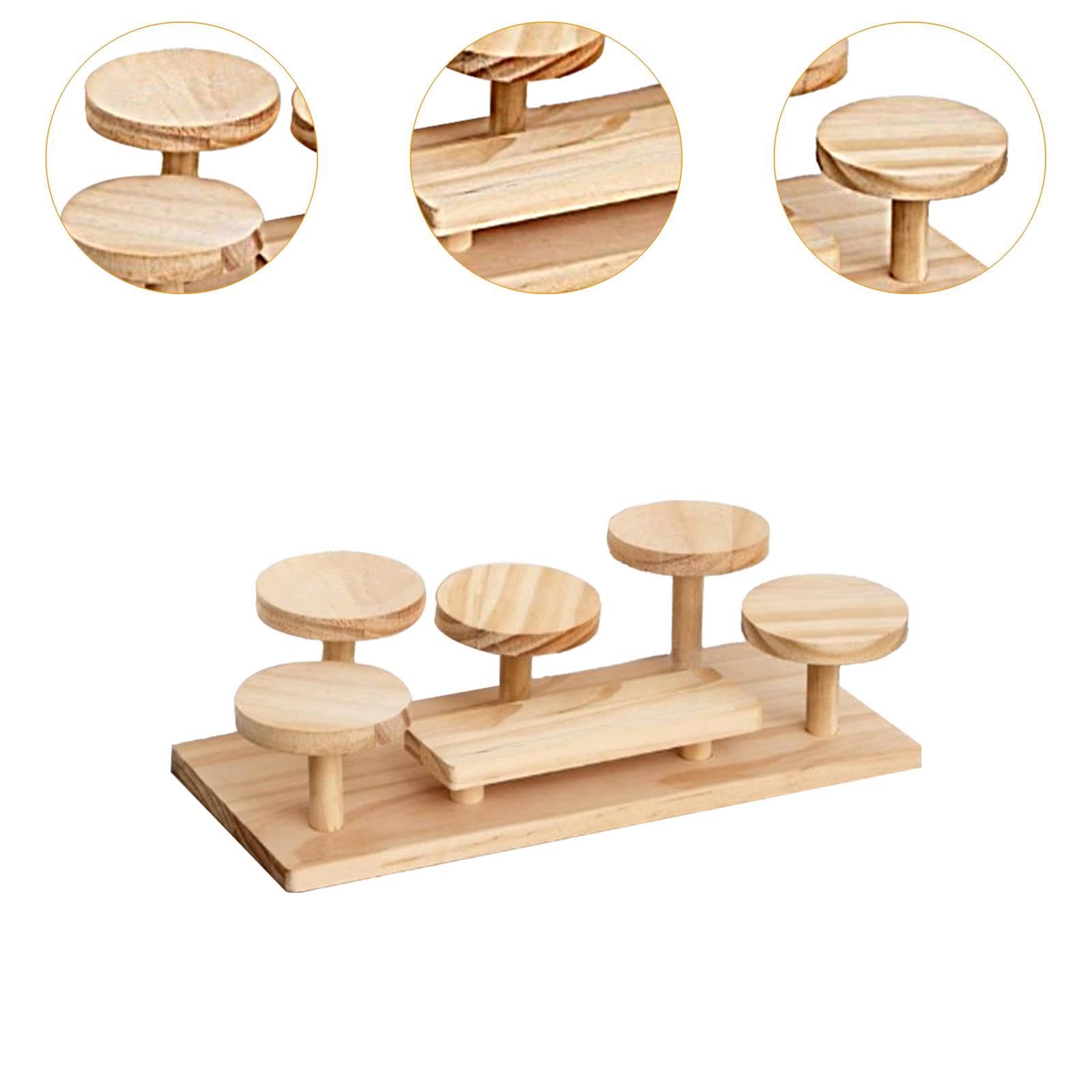 Soporte de Madera para Exhibición de Figuras de Escritorio, Ideal para Juguetes, Maquetas Y Joyería.