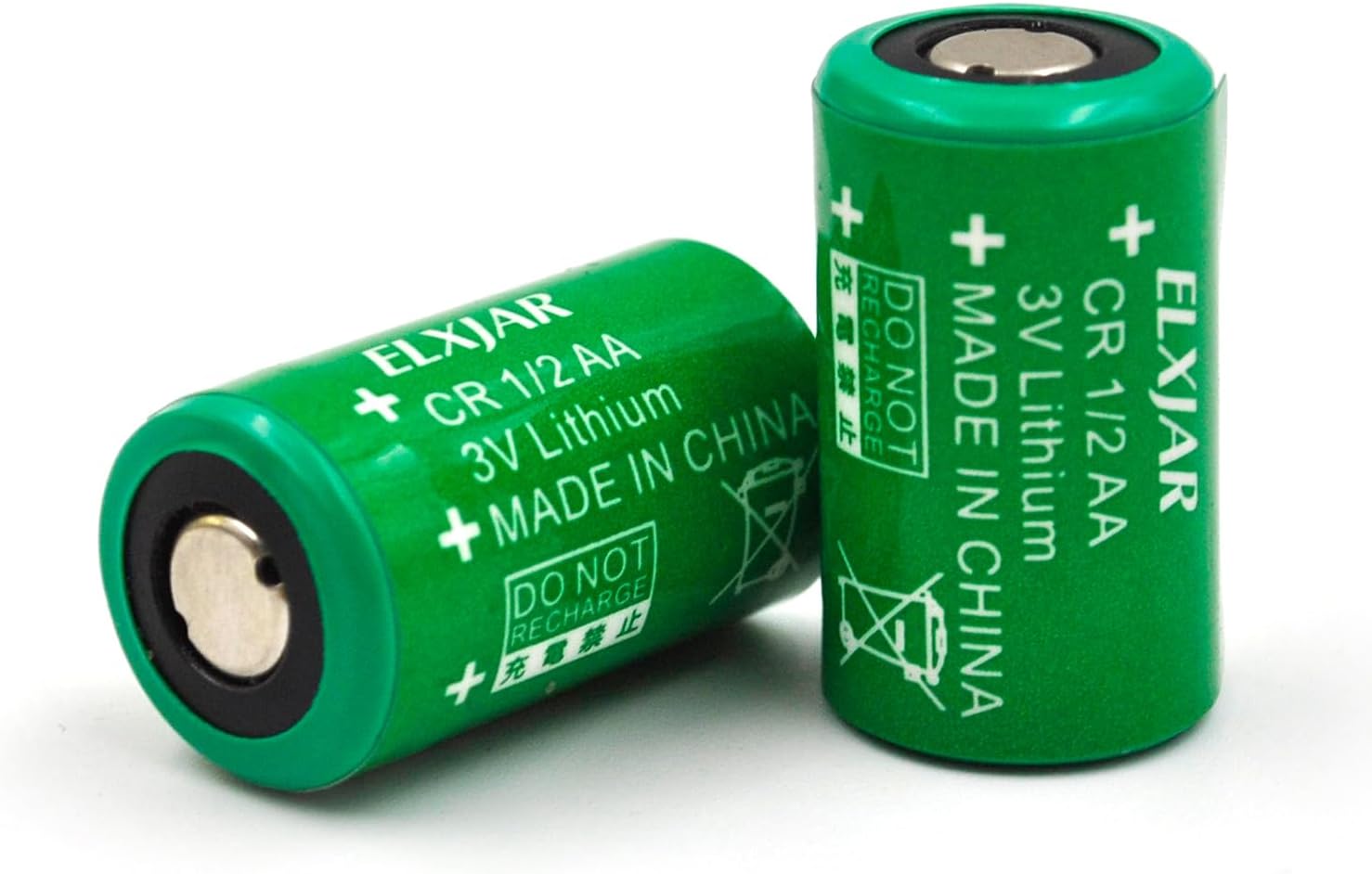 (2-Pack) 3V 950mAh 1/2 AA Lithium Cylindrical Battery Replacement for VARTA CR 1/2 AA 6127101301 CR14250 Lithium Manganese Dioxide