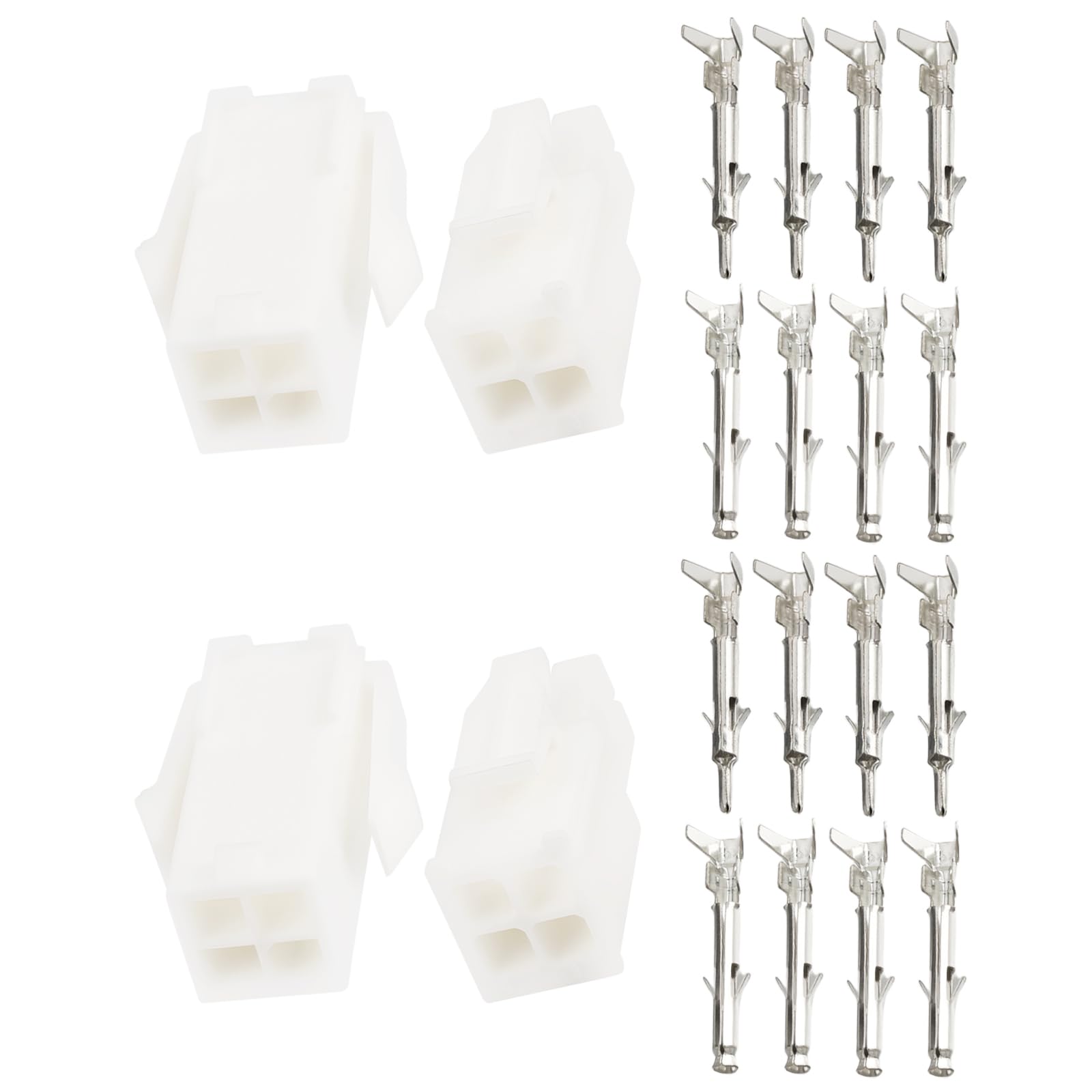Briny River 2Set 4Pin Molex Female Male Connectors 39-01-2045 Compatible with Molex Mini-Fit Jr. Series Connectors