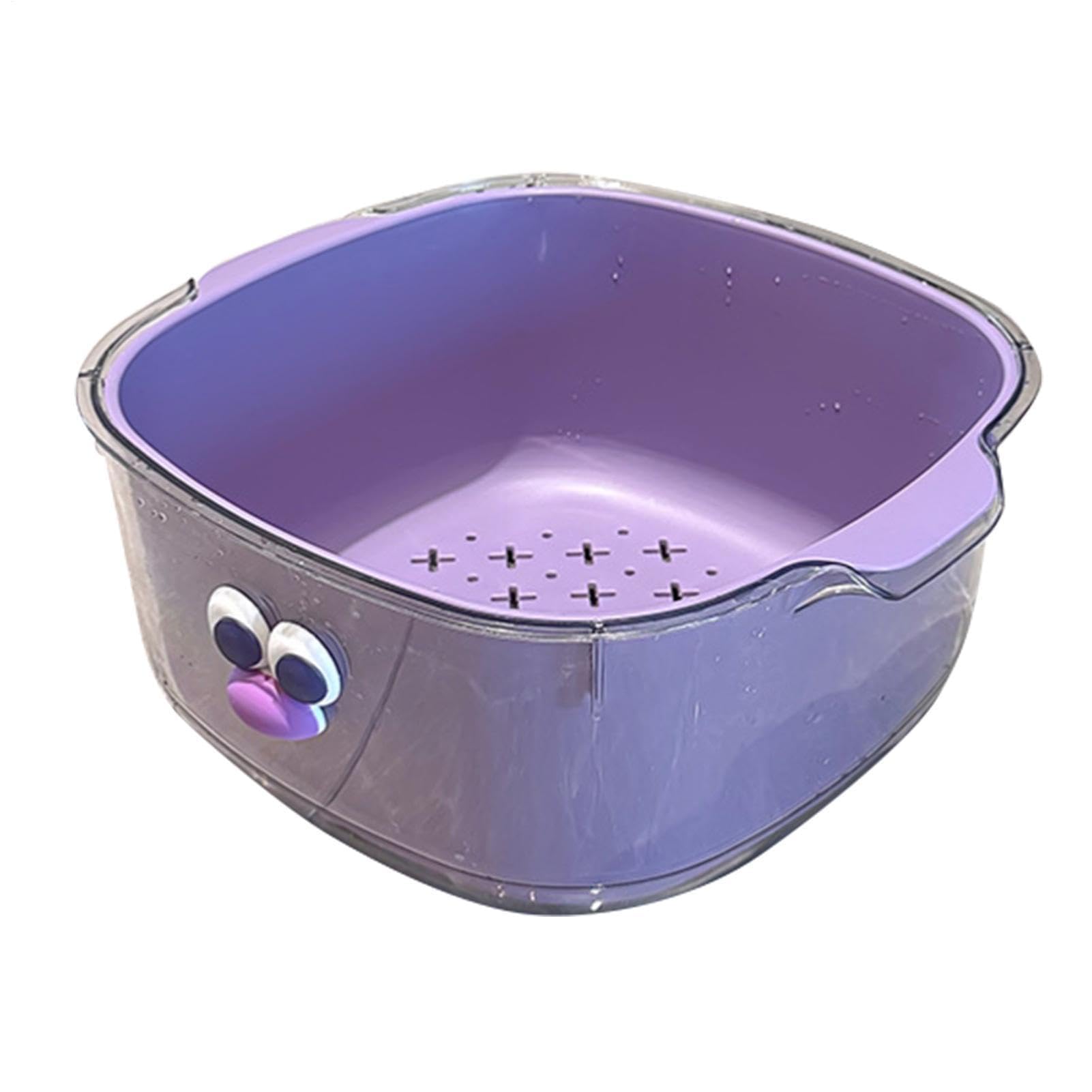 Juego de coladores de cocina 2 en 1 para drenaje de alimentos, colador de doble capa para lavar frutas y verduras, perfecto para limpieza de pasta, arroz, ensalada y bayas