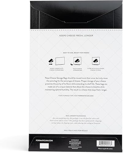 Miniatura 2 de Formaticum - Bolsas de almacenamiento para queso, mantener la charcutería fresca, bolsas de papel de cera
