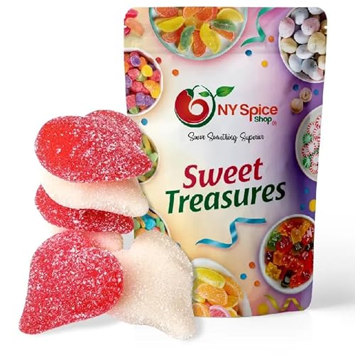 NY Spice Shop Red & White Sour Gummy Hearts Candy