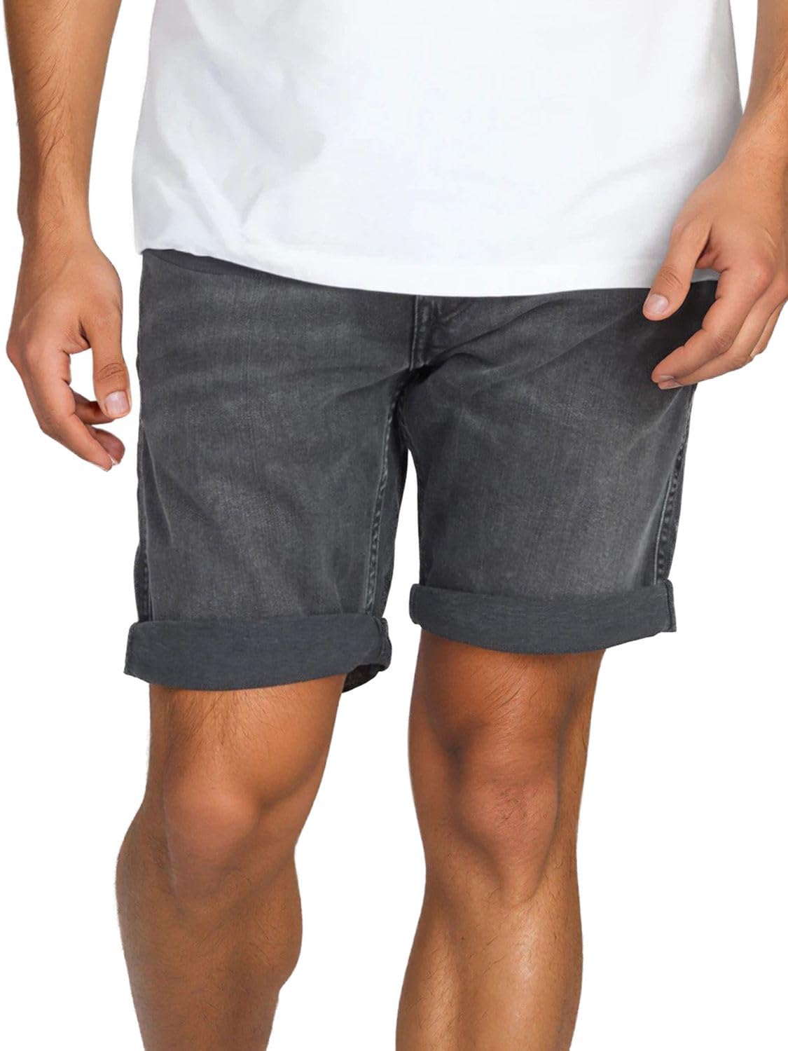 Replay Jeans Shorts Herren Stretch Kurz Slim Fit New Anbass Kurze Hosen | Bermuda Shorts Sommer Denim Einfarbig Blau Schwarz 30 31 32 33 34 36 38 40 42