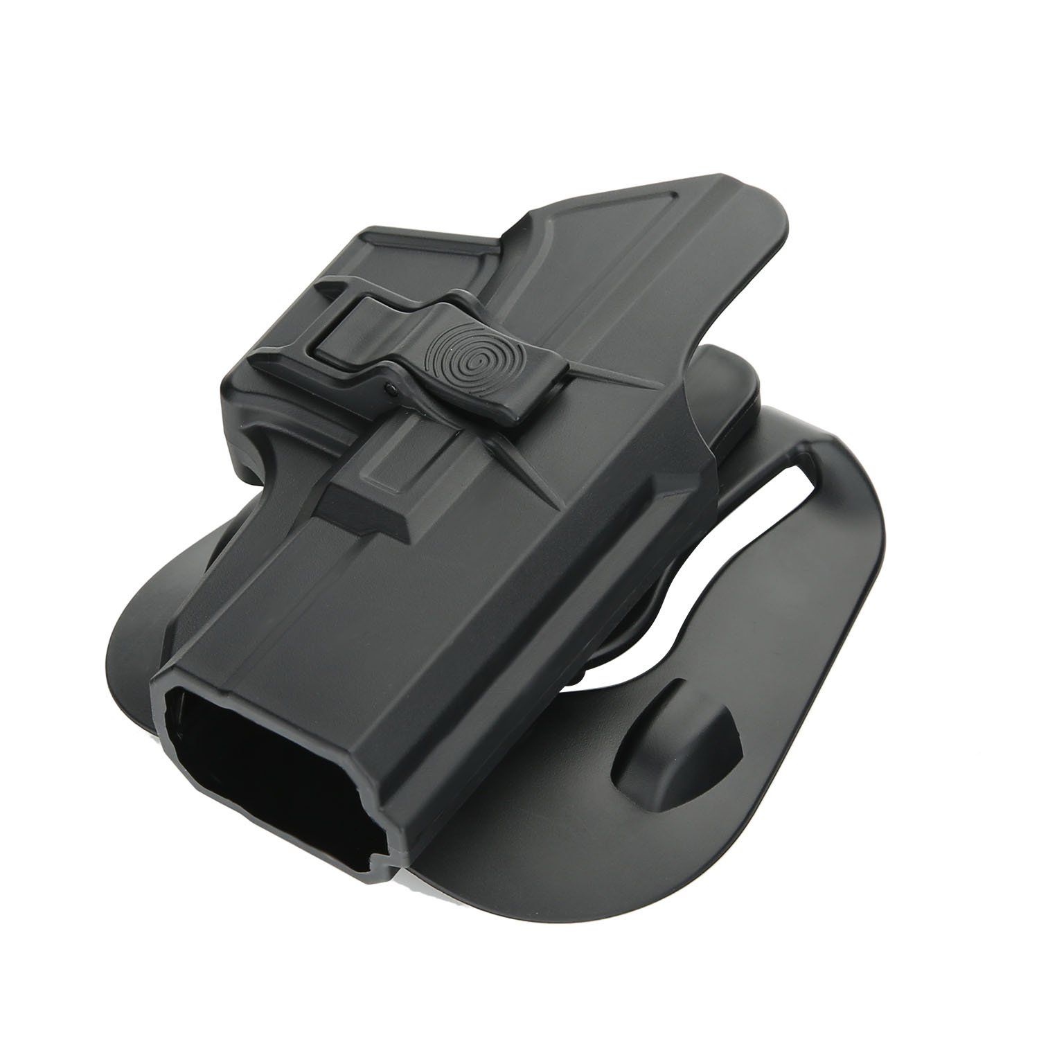 efluky Fondina Glock Pistola Polimero Holster per Glock 19/23/32(Gen1-5), Glock 19X, Glock 45, Paddle 60° Regolabile Nero