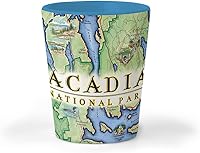 Vista 33 de Xplorer Maps Oregon State Map - Vaso de chupito de cerámica, sin BPA, para oficina, hogar, regalo, fiesta, duradero y con capacidad para 1.5 onzas