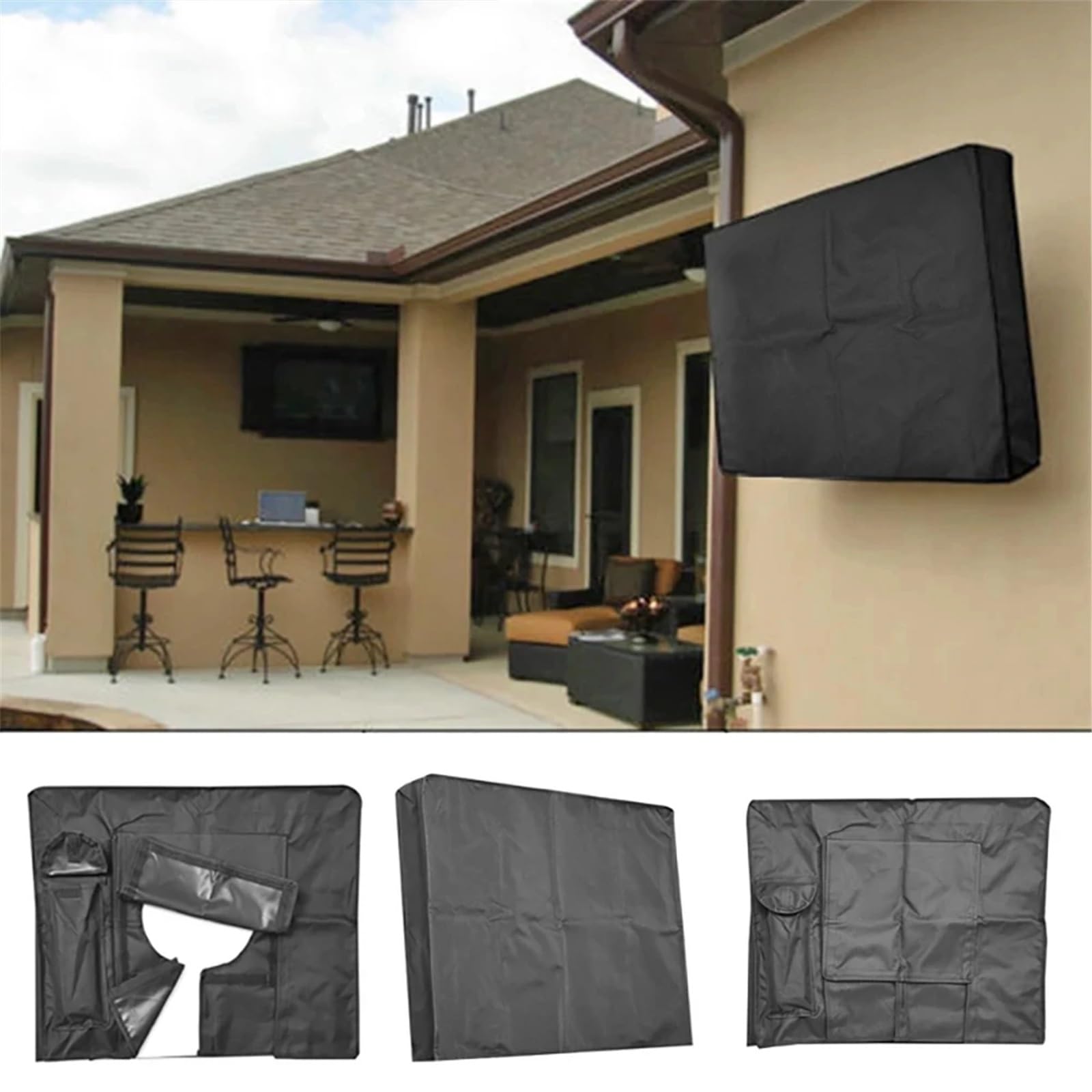 Funda TV Exterior Funda for TV Exterior Beige de 32", 36", 40", 46", 50", 55", 60" y 65" for Proteger la Pantalla del televisor.(Beige,50-52inch)