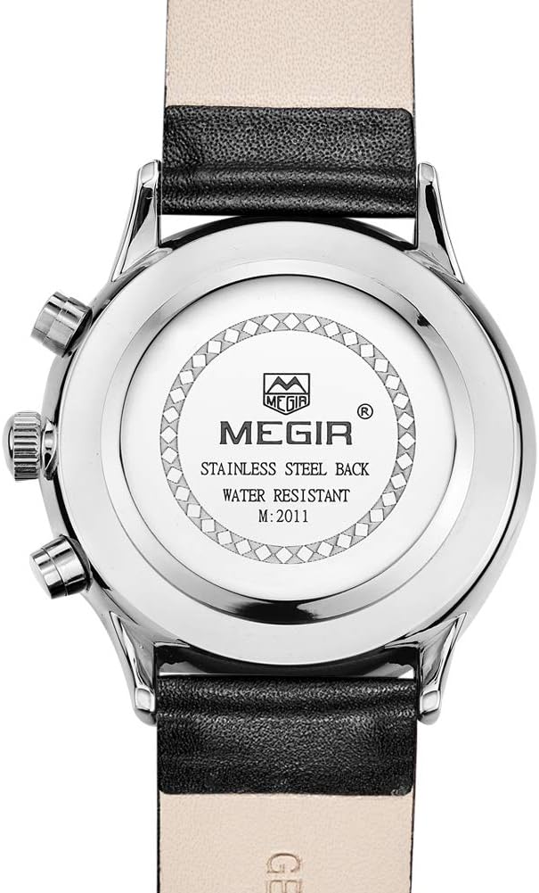 Indietro view of Megir M-2011-2 Chronograph Watch