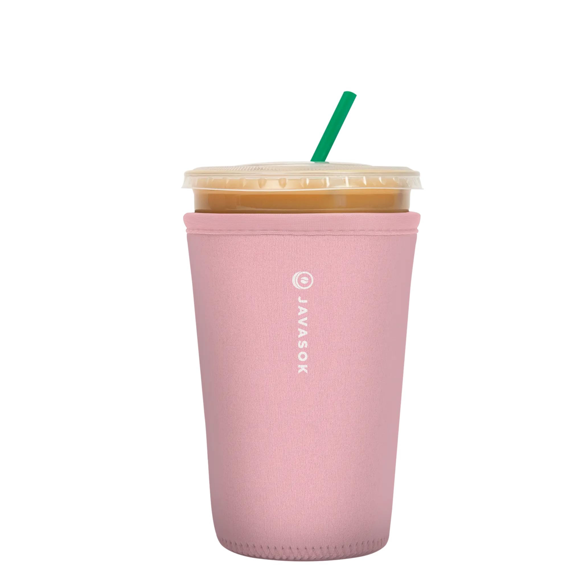 Sok It JavaSok Iced Coffee &amp; Cold Soda Insulated Neoprene Cup Sleeve (Millennial Pink, Medium: 22-28oz)