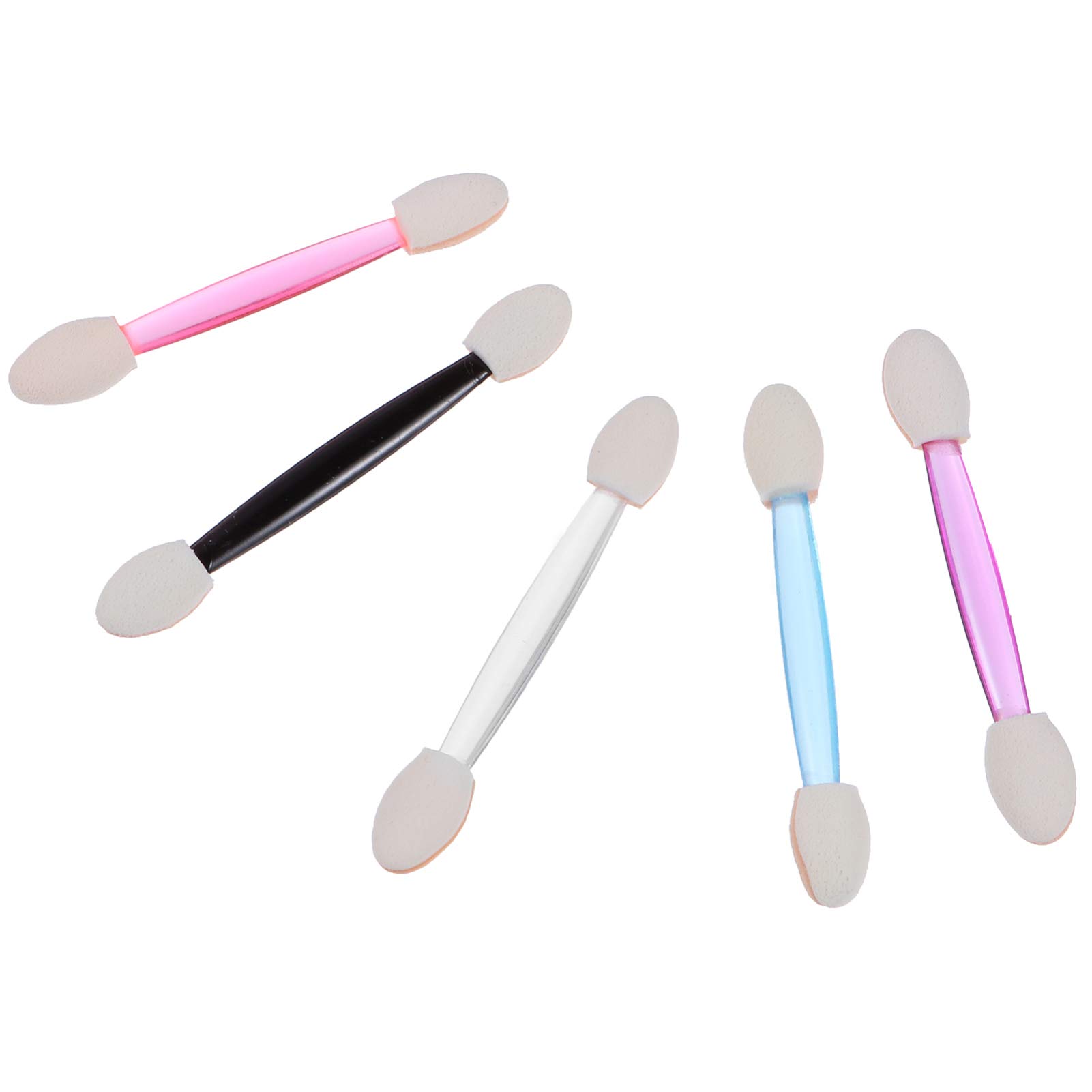 WOFASHPURET Extra Large Sponge Eye Shadow Brush Set 250pcs/5 Boxes Dual Sided Makeup Applicator Non-scratch Material for Travel Daily Use