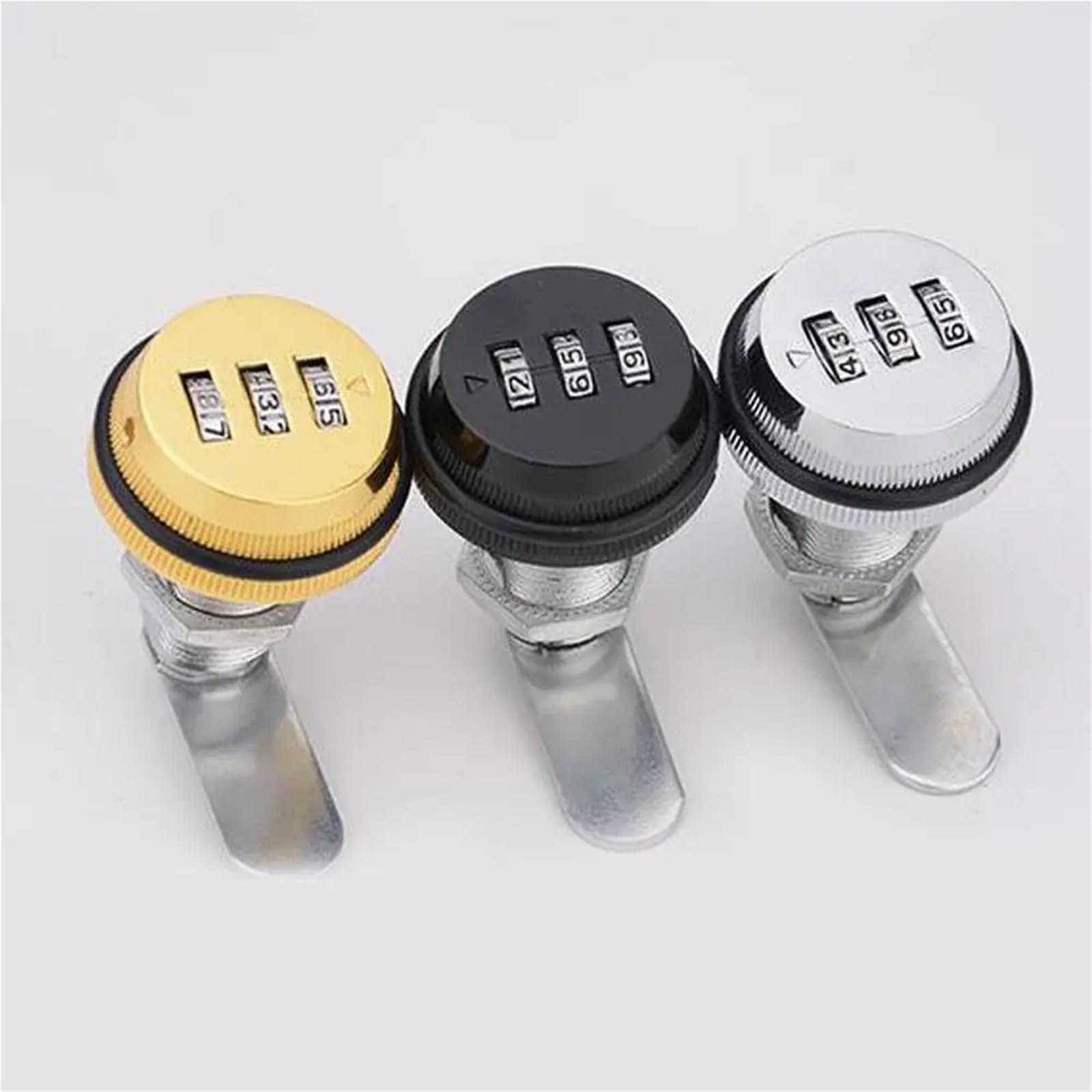 3-stelliges Kombinations-Passwort-Schubladenschloss, 20 mm Gewinde, Smart Code Lock, Mailbox, Möbel, Schrank, Türschloss, 1 Stück(Gold color)