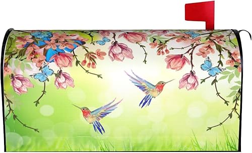 Miniatura 8 de Oplp Lindo búho en una rama impermeable, cubierta magnética para buzón de correo para decoración del hogar, jardín, 21 x 18 pulgadas