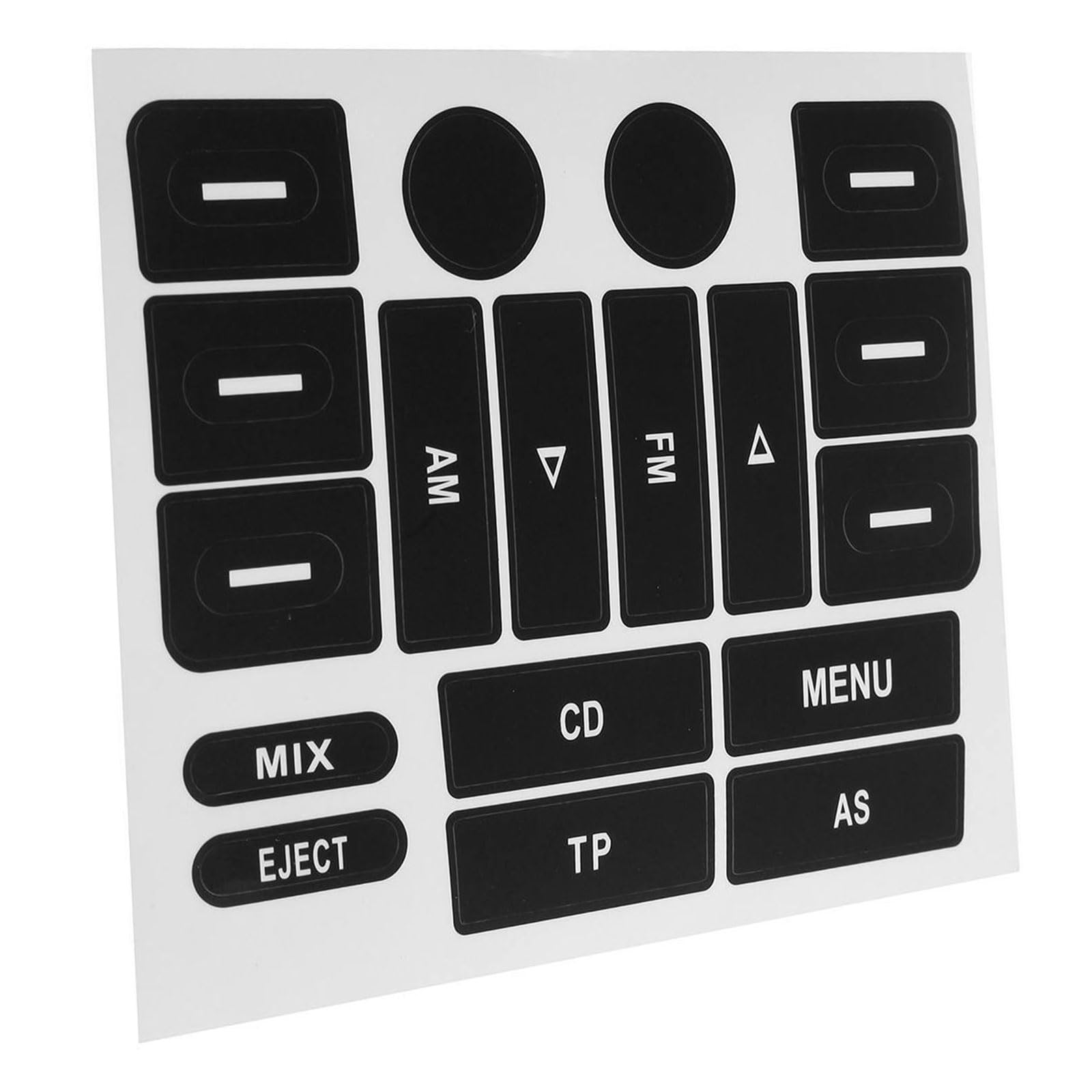 Radio Button Stickers PVC Repair Decals Dashboard Button Sticker Vehicle Accessories Suitable for Golf MK5 Vehicle Radio Sticker