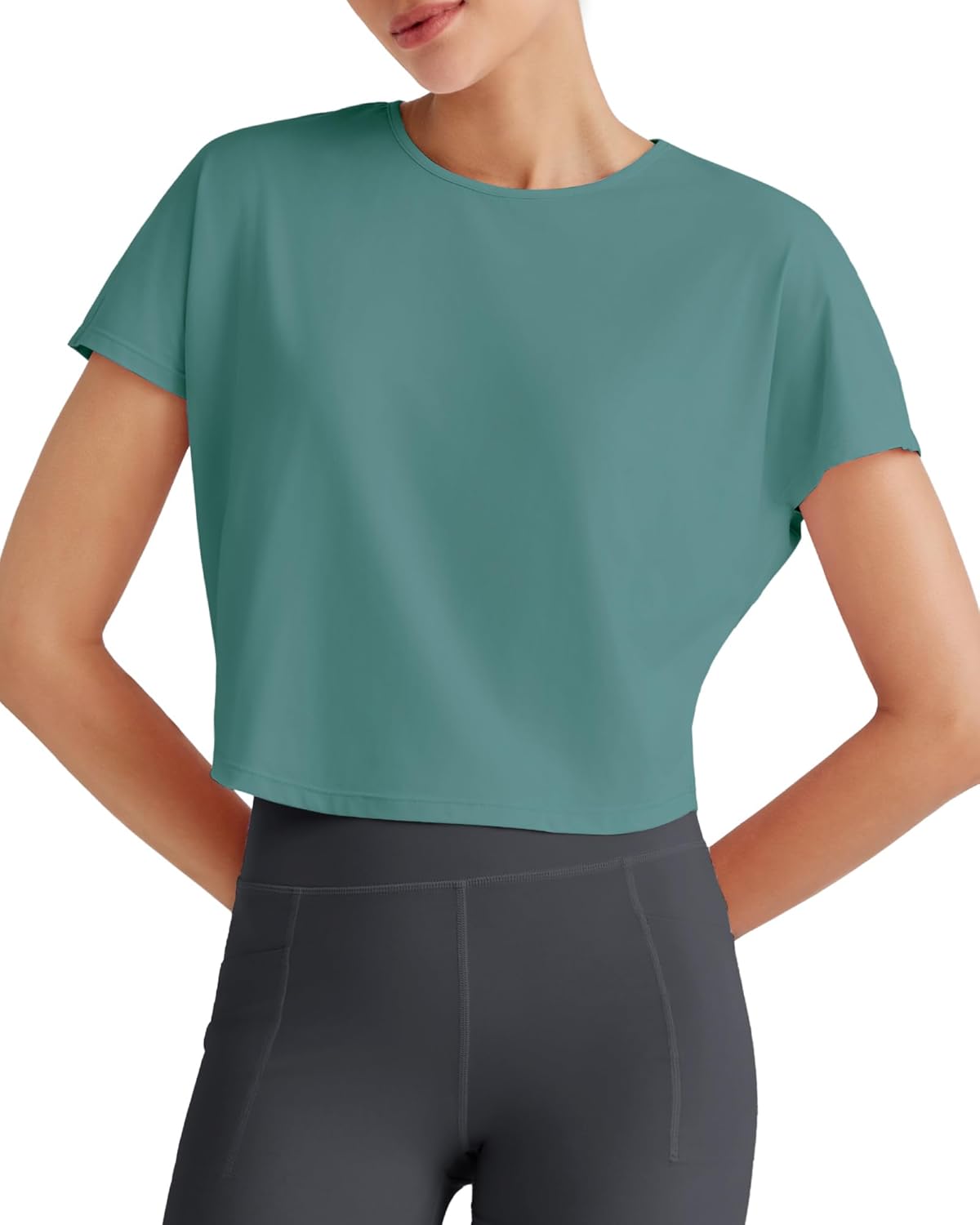 G4Free Lightbreeze Womens Workout Tops Batwing Sleeve Tees Loose Fit Athletic Gym Shirts Basic Yoga Tshirts Casual Summer