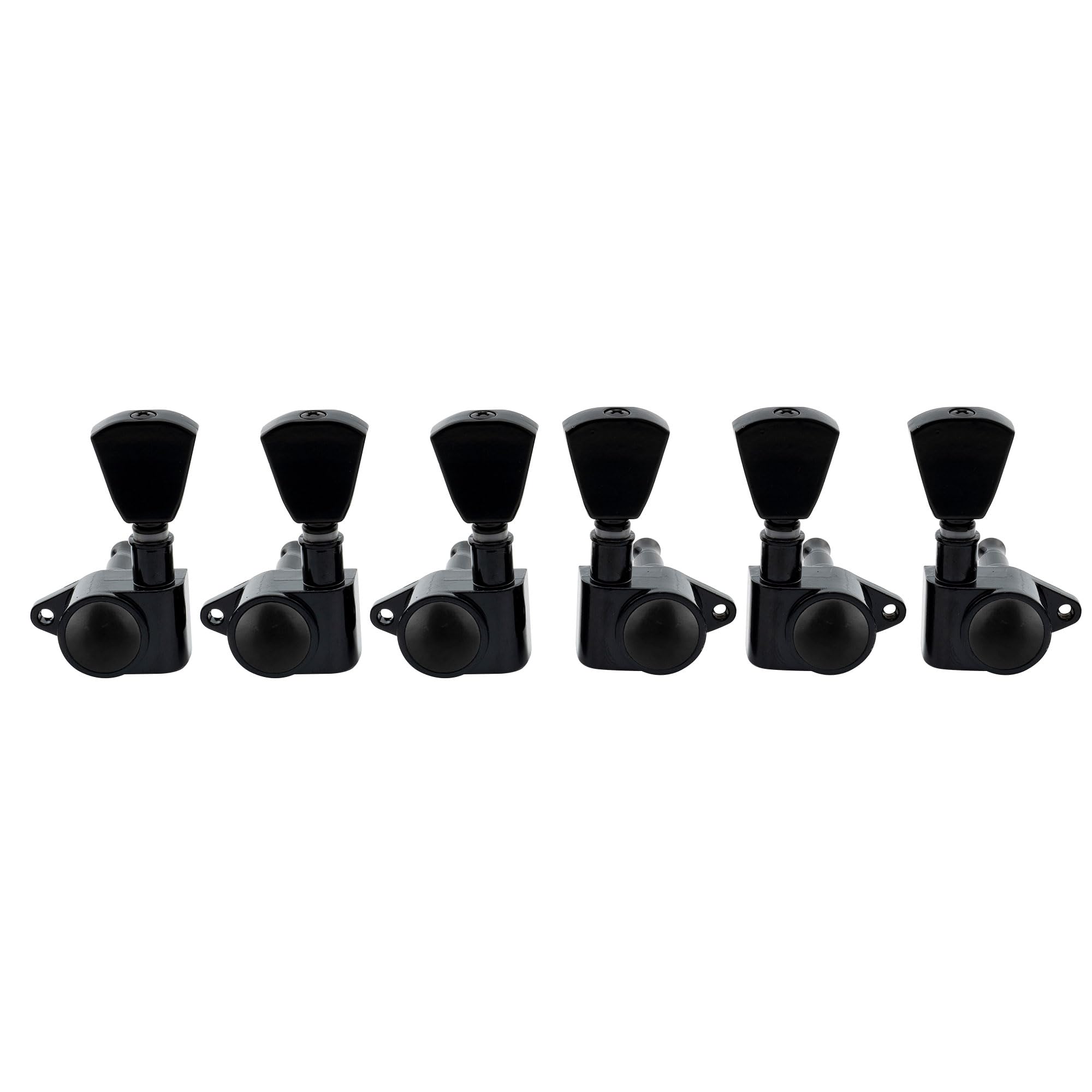 Musclily Economy 3L3R Roto Style Sealed Chitarra Meccaniche Set per Epiphone Les Paul SG ES, Keystone Button Nero