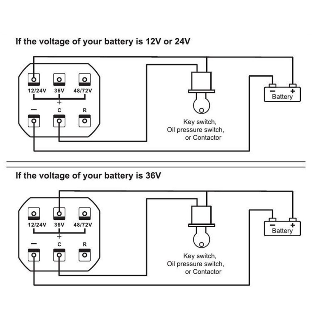 Indicatore digitale della batteria a LED 12V/24V/36V/48V/72V con contaore per carrello da