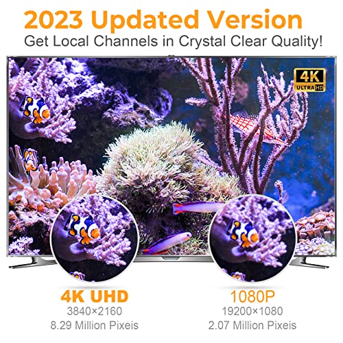 2023 Newest Tv Antenna For Smart Tv,590 Mile Range Amplified Digital Hd Indoor Outdoor Antenna-Support 8K 4K 1080P Fire Stick All Old Tvs Vhf Uhf-Smart Switch Amplifier Signal Booster-30 Ft Coax Cable #TOP4