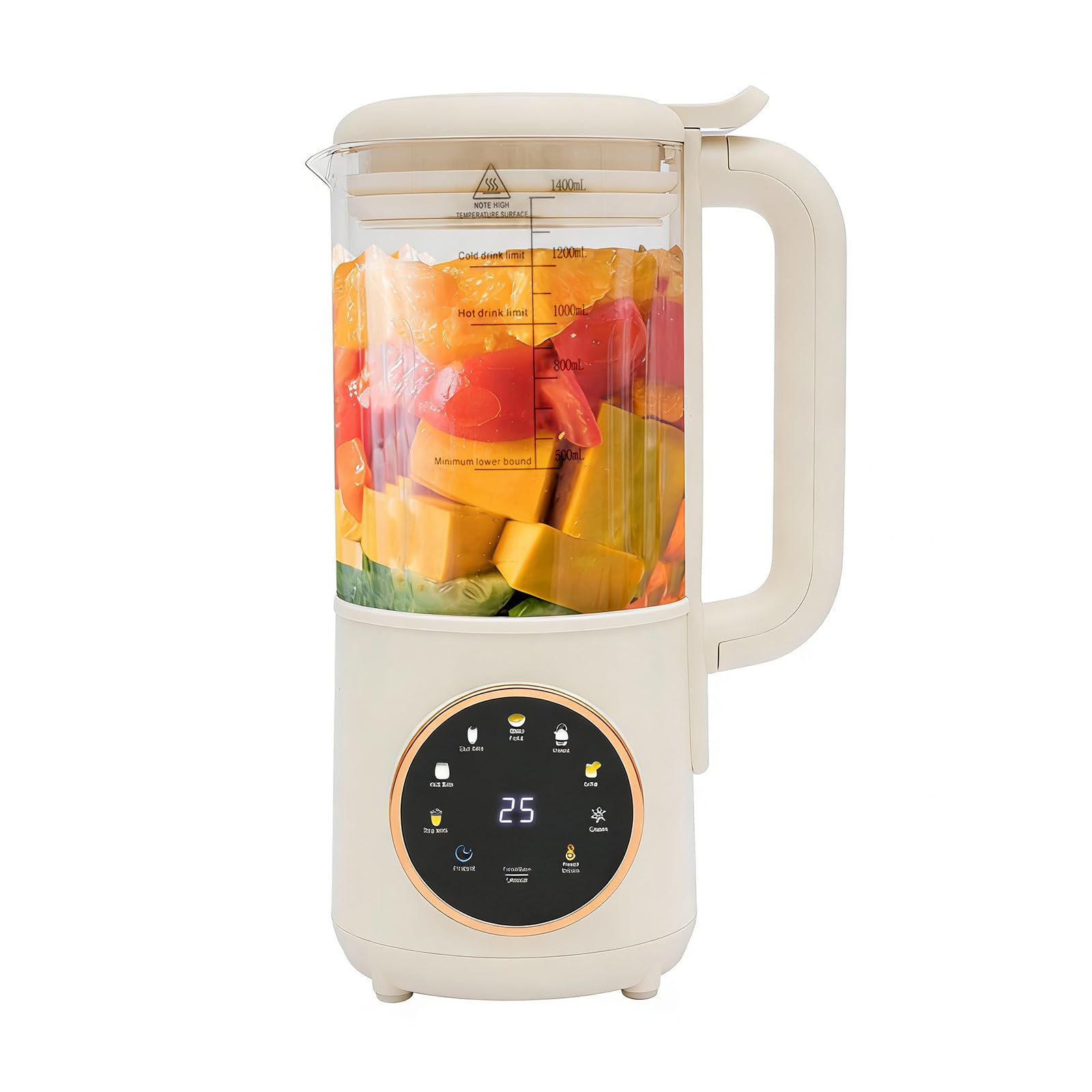 Macchina da 1400 ml, per latte di noci, con display touch a LED, per latte di mandorle, latte di soia