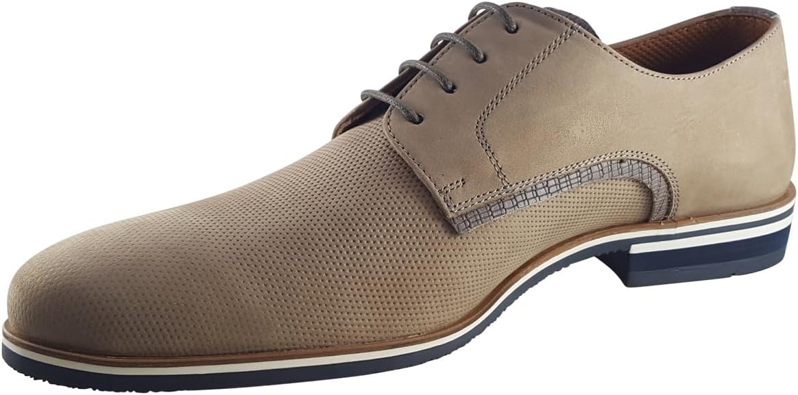 Paolo Vandini Hemsby Lace Dodo/Grey Leather Mens Shoes Standard Fit 9