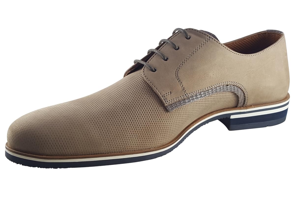 Paolo Vandini Hemsby Lace Dodo/Grey Leather Mens Shoes Standard Fit 9