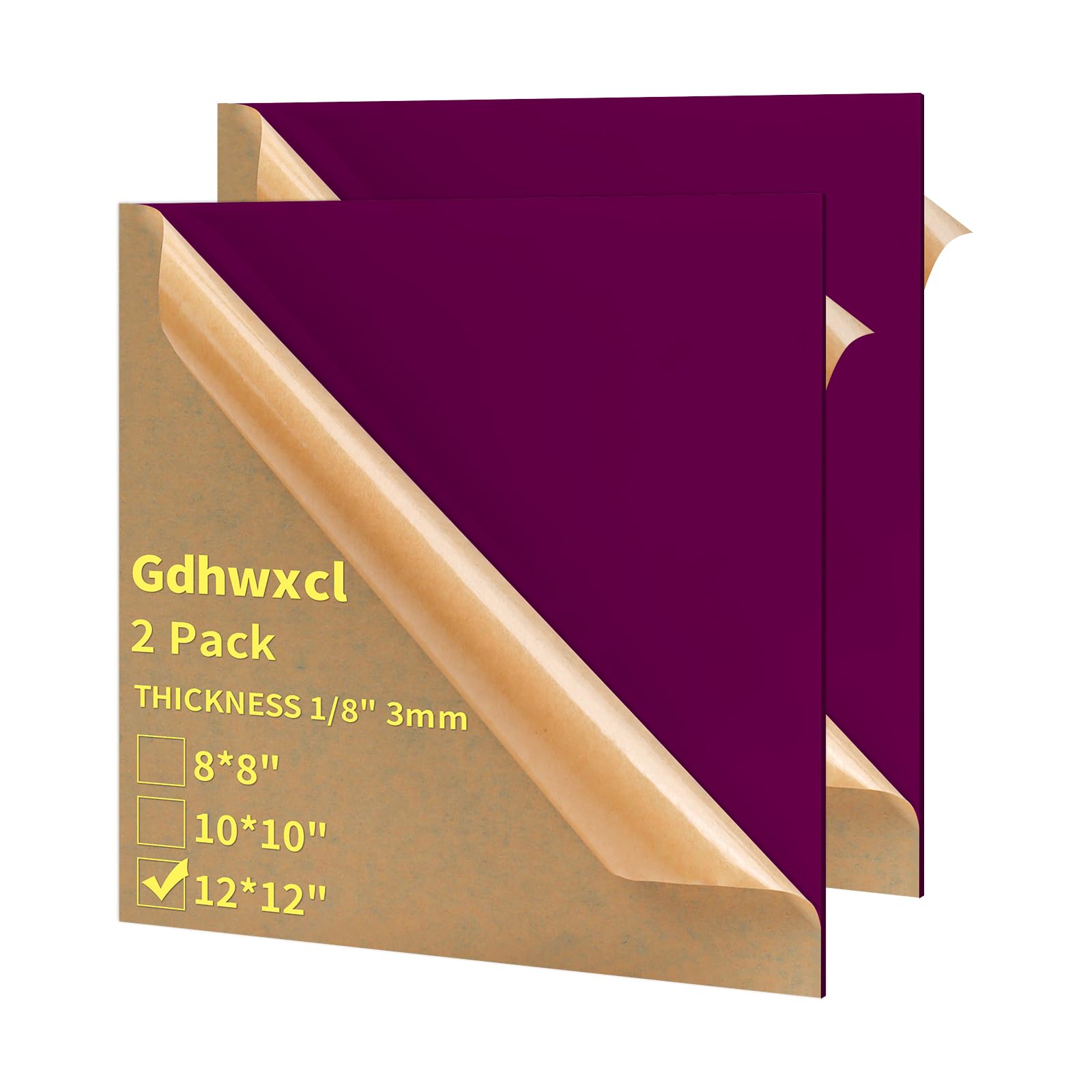 Purple Acrylic Sheets - 2 Pack for DIY Crafts -1