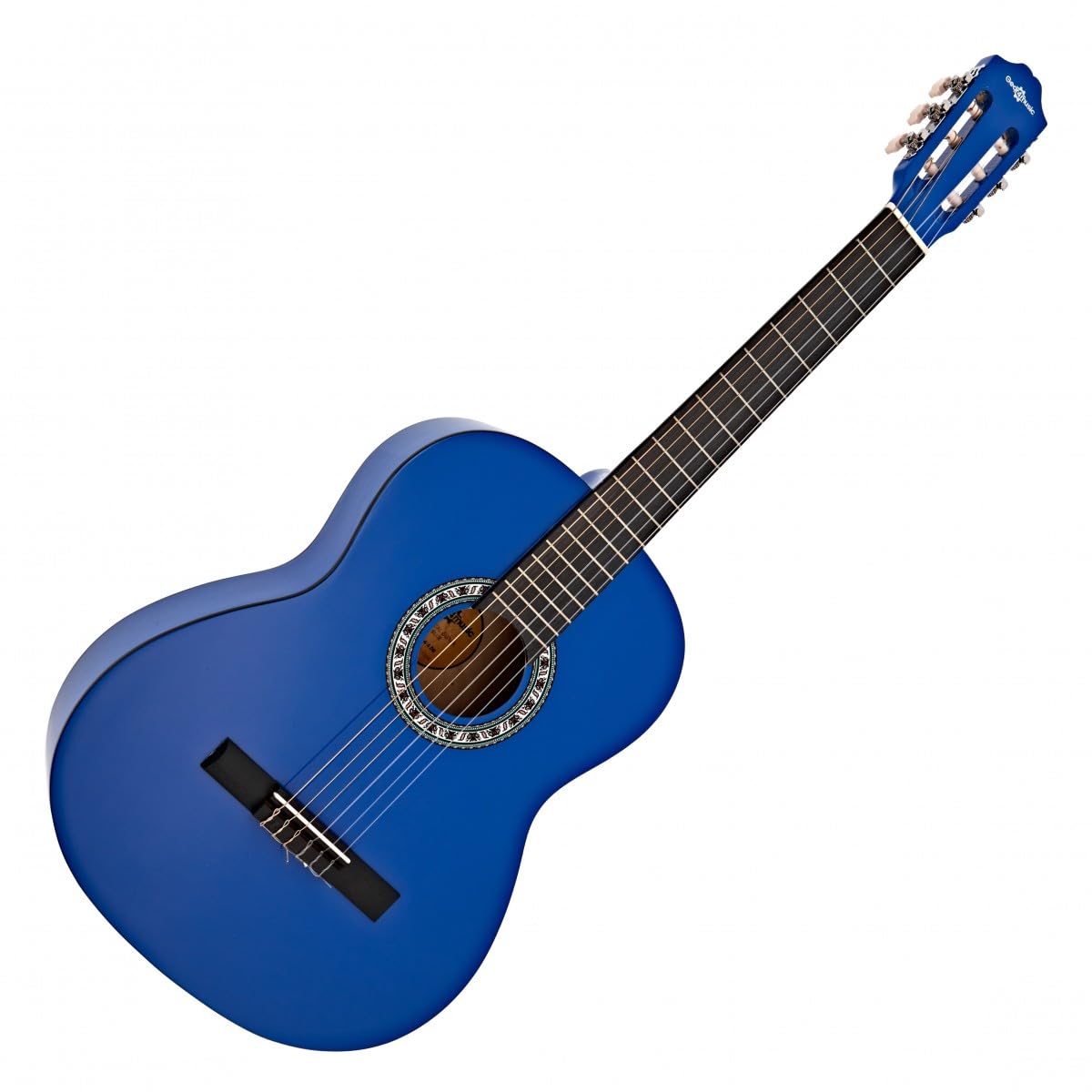 Pacchetto chitarra classica, Dark Blue, Gear4music | Include Custodia, Accordatore e Corde Aggiuntive, Corpo in Laminato Durevole, Tono Ricco e Incoraggiante