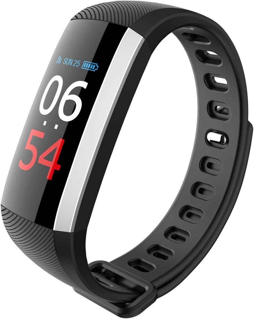 Melin Digital Fitness Tracker Heart Rate Sensor SmartWatch for Android/iOS Mobile Phones (Black, Actifit)