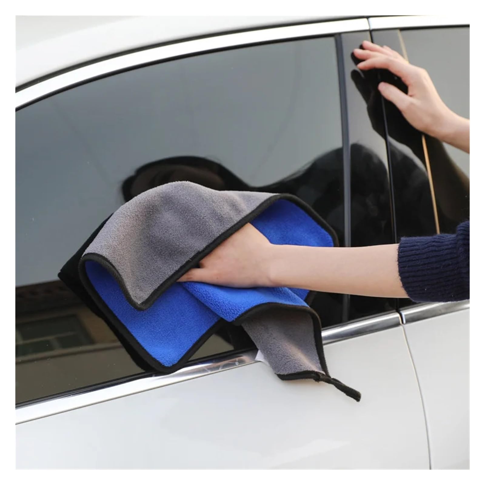 5PCS Double Sides Car Wash Microfiber Towel Cleaning Drying Cloth 30x60cm-5PCS — view 6