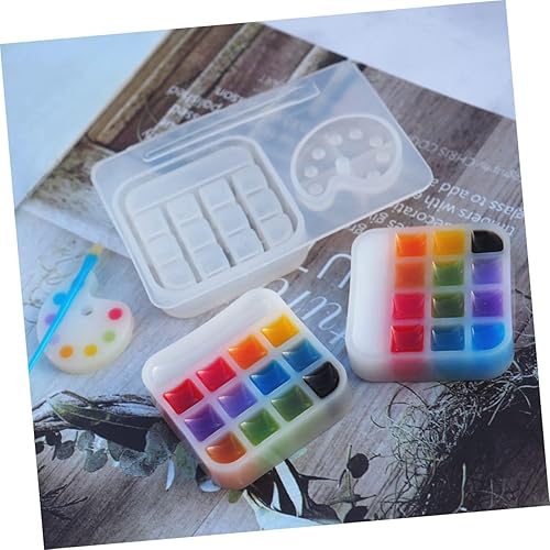 Miniatura 9 de COHEALI 2 unids caja paleta plantilla bandeja de cristal molde de arcilla moldes de resina silicona lápiz labial resina epoxi bandeja de resina de