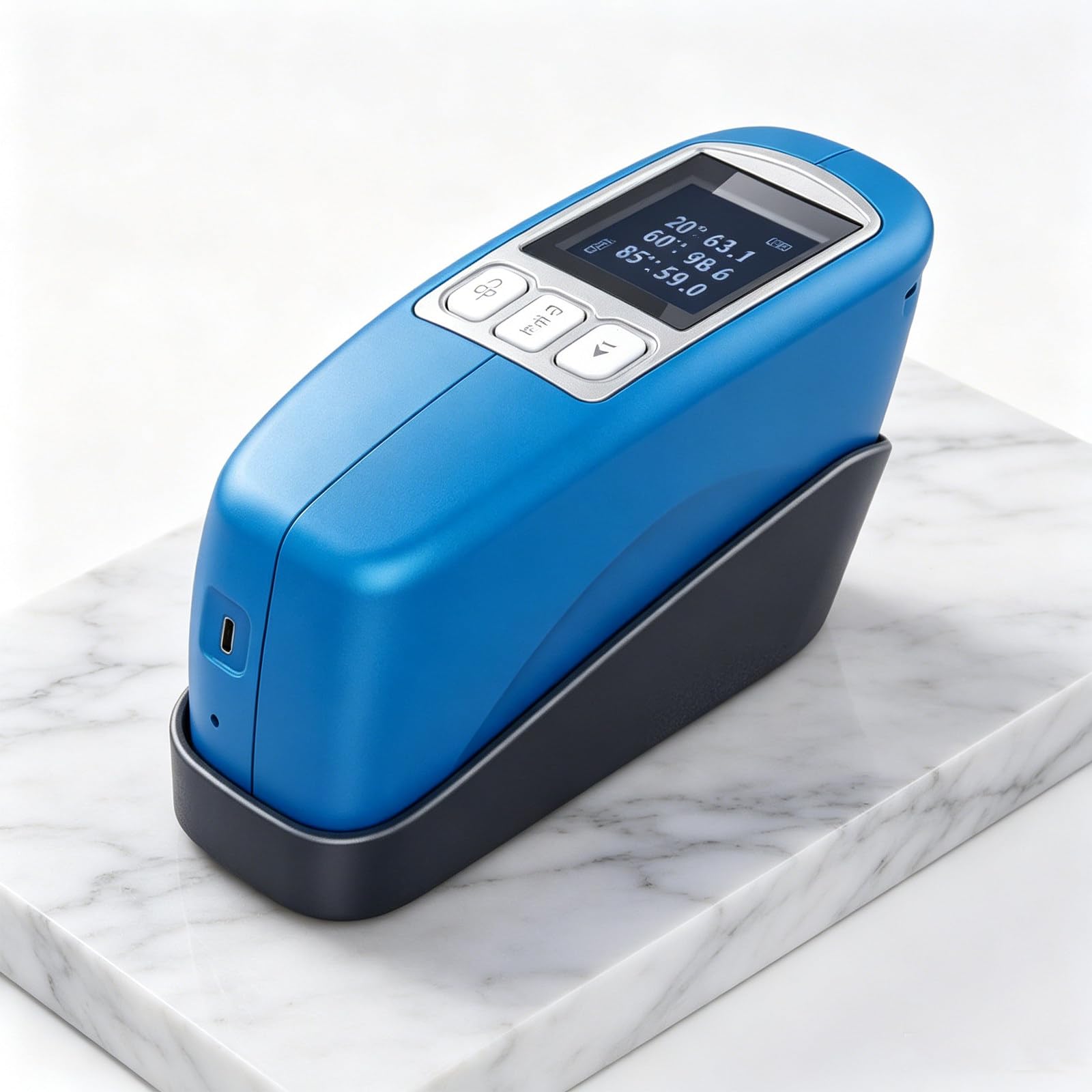 Atwynd Digital 60 Degree Gloss Meter, Multi Angle Measuring Device, Gloss Meter Glossmeter for Paint Plastic Metal Ceramics Building Materials, Surfaces Glossmeter Measuring Tool 60°Micropore