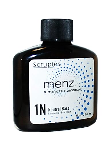Scruples Menz - Tinte para el cabello de 5 minutos, base neutra 1n, 2 onzas