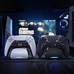 Charger Station for ps5 Controller, Fast Charging Dock for ps5 Edge Controller, Compact Stand with LED Indicator & Type C Charging Cable - Black